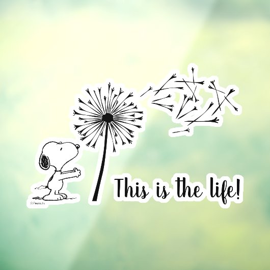 Snoopy met Dandelion Raamsticker (Vel 3)