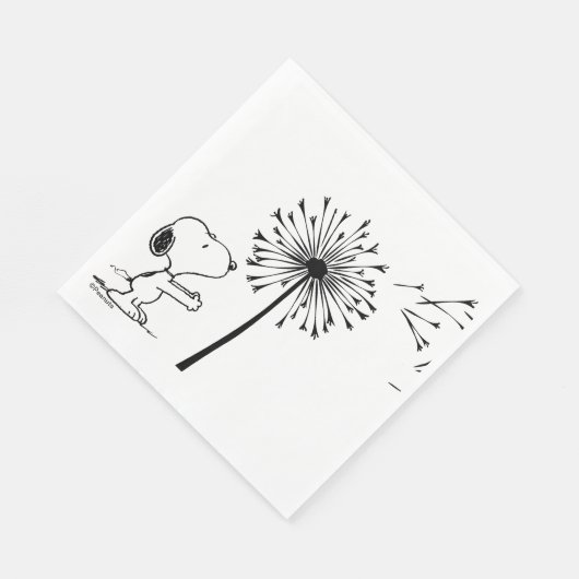 Snoopy met Dandelion Servet (Hoek)