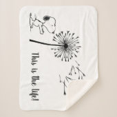 Snoopy met Dandelion Sherpa Deken (Voorkant)