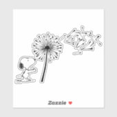Snoopy met Dandelion Sticker (Vel)
