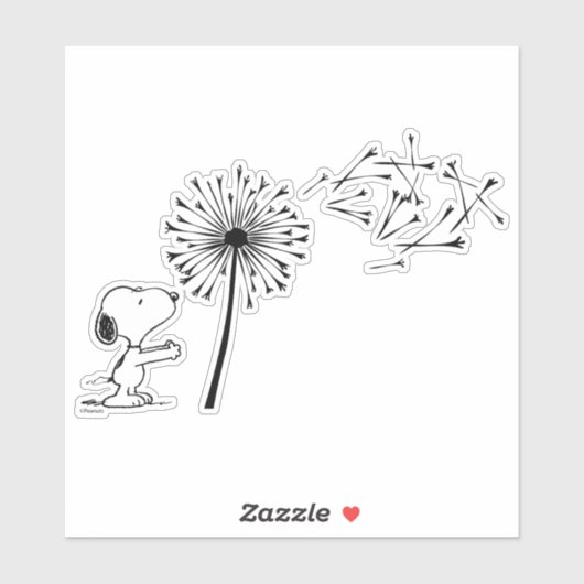 Snoopy met Dandelion Sticker (Vel)