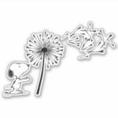 Snoopy met Dandelion Sticker (Voorkant)