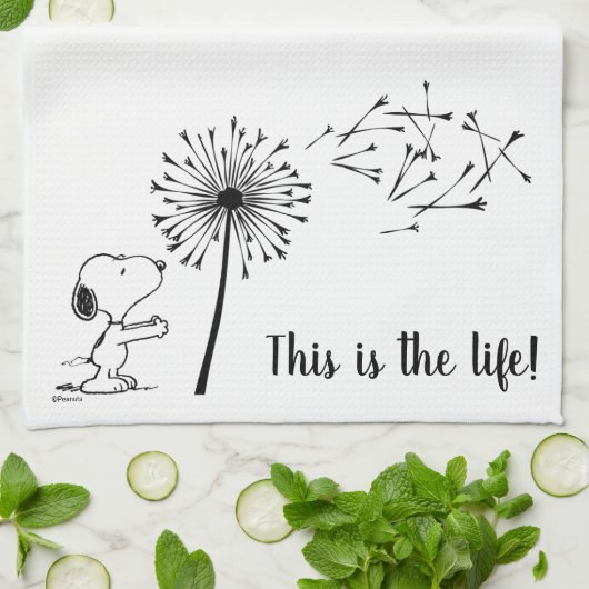 Snoopy met Dandelion Theedoek (Gevouwen)
