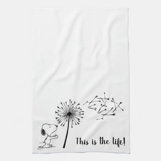 Snoopy met Dandelion Theedoek (Verticaal)