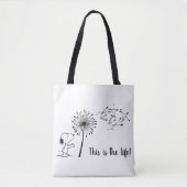 Snoopy met Dandelion Tote Bag (Voorkant)
