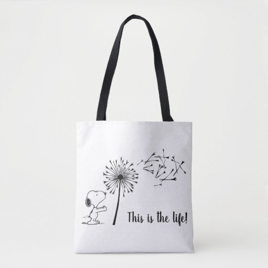 Snoopy met Dandelion Tote Bag (Voorkant)