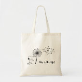 Snoopy met Dandelion Tote Bag (Voorkant)