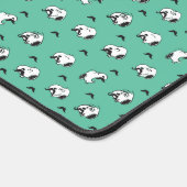 Snoopy Mustaches en Blauwgroen Patroon Bureaumat (Hoek)