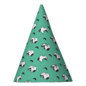 Snoopy Mustaches en Blauwgroen Patroon Feesthoedjes (Rechts)