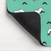 Snoopy Mustaches en Blauwgroen Patroon Muismat (Hoek)