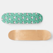 Snoopy Mustaches en Blauwgroen Patroon Persoonlijk Skateboard (Horizontaal)