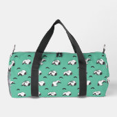 Snoopy Mustaches en Blauwgroen Patroon Plunjezak (Achterkant)