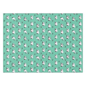 Snoopy Mustaches en Blauwgroen Patroon Tafelkleed (Voorkant (Horizontaal))