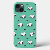 Snoopy Mustaches & Teal Pattern Case-Mate iPhone Case (Achterkant)
