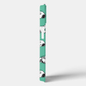 Snoopy Mustaches & Teal Pattern Case-Mate iPhone Case (Achterkant / Rechts)