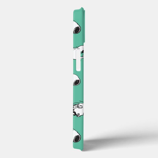 Snoopy Mustaches & Teal Pattern Case-Mate iPhone Case (Achterkant / Rechts)