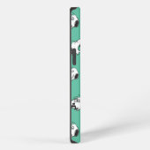 Snoopy Mustaches & Teal Pattern iPhone Hoesje (Rechterkant)