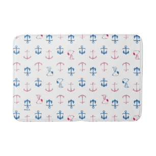 Snoopy Nautical Anchor Pattern Badmat