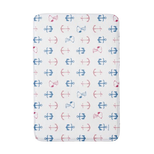 Snoopy Nautical Anchor Pattern Badmat (Voorkant Verticaal)
