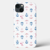 Snoopy Nautical Anchor Pattern Case-Mate iPhone Case (Achterkant)