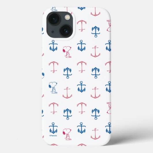 Snoopy Nautical Anchor Pattern Case-Mate iPhone Case (Achterkant)