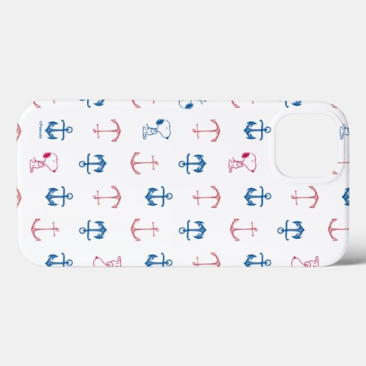 Snoopy Nautical Anchor Pattern Case-Mate iPhone Case (Achterkant (horizontaal))