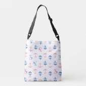 Snoopy Nautical Anchor Pattern Crossbody Tas (Achterkant)