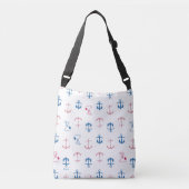 Snoopy Nautical Anchor Pattern Crossbody Tas (Voorkant)