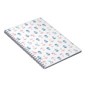 Snoopy Nautical Anchor Pattern Notitieboek (Rechterzijde)