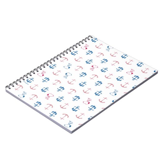 Snoopy Nautical Anchor Pattern Notitieboek (Linkerzijde)