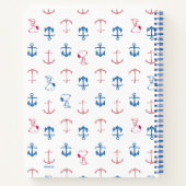 Snoopy Nautical Anchor Pattern Notitieboek (Achterkant)