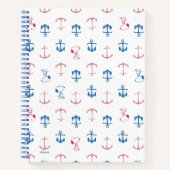 Snoopy Nautical Anchor Pattern Notitieboek (Voorkant)