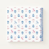 Snoopy Nautical Anchor Pattern Notitieboek (Achterkant)