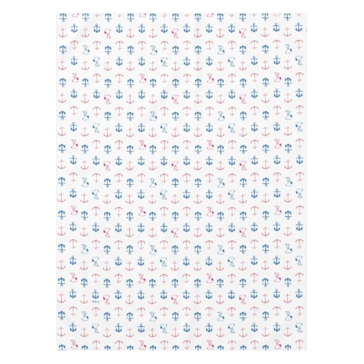Snoopy Nautical Anchor Pattern Tafelkleed (Voorkant)