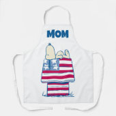 Snoopy op 4 juli Dog House | Jouw namen toevoegen Schort (Voorkant)