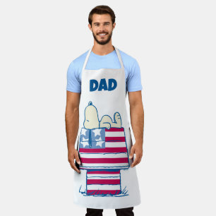 Snoopy op 4 juli Dog House Jouw namen toevoegen Schort