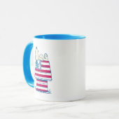 Snoopy op 4 juli Dog House Mok (Voorkant links)