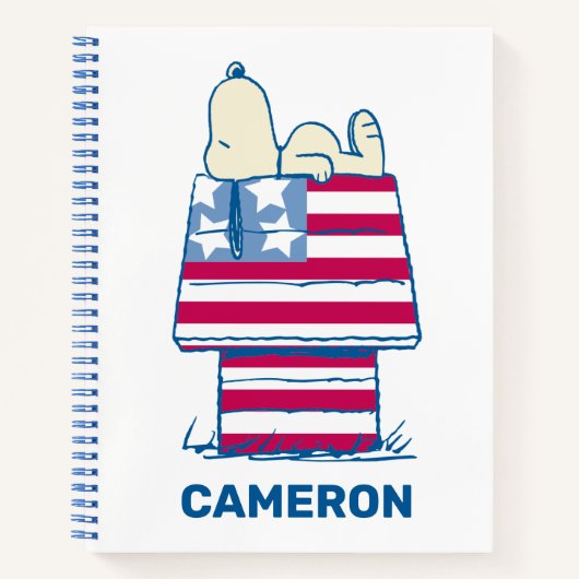 Snoopy op 4 juli Dog House Notitieboek (Voorkant)