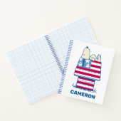 Snoopy op 4 juli Dog House Notitieboek (Binnen)