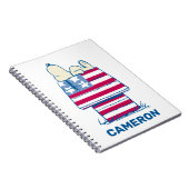 Snoopy op 4 juli Dog House Notitieboek (Rechterzijde)