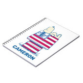 Snoopy op 4 juli Dog House Notitieboek (Linkerzijde)