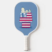 Snoopy op 4 juli Dog House Pickleball Paddle (Voorkant)