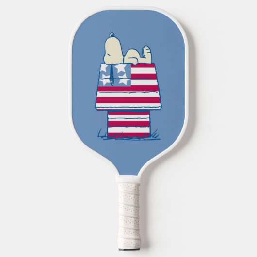 Snoopy op 4 juli Dog House Pickleball Paddle (Voorkant)