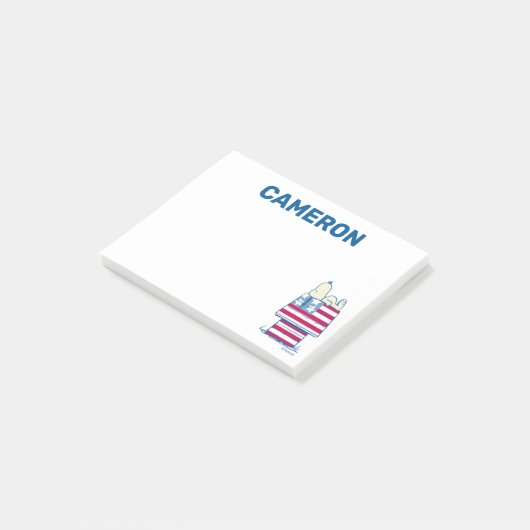 Snoopy op 4 juli Dog House Post-it® Notes (Schuin)