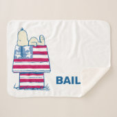 Snoopy op 4 juli Dog House Sherpa Deken (Voorkant (horizontaal))