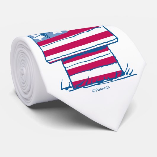 Snoopy op 4 juli Dog House Stropdas (Opgerold)