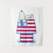 Snoopy op 4 juli Dog House Wandkleed (Voorkant)