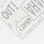 Snoopy op Black White Comics Fleece Deken (Hoek)