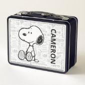 Snoopy op Black White Comics | Jouw namen toevoege (Achterkant)