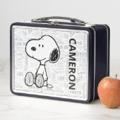 Snoopy op Black White Comics | Jouw namen toevoege (In situ)